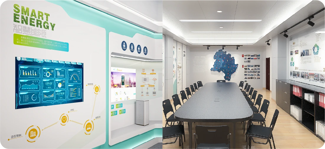展示デザイン実績：SMART ENERGY 展示ホールと会議室